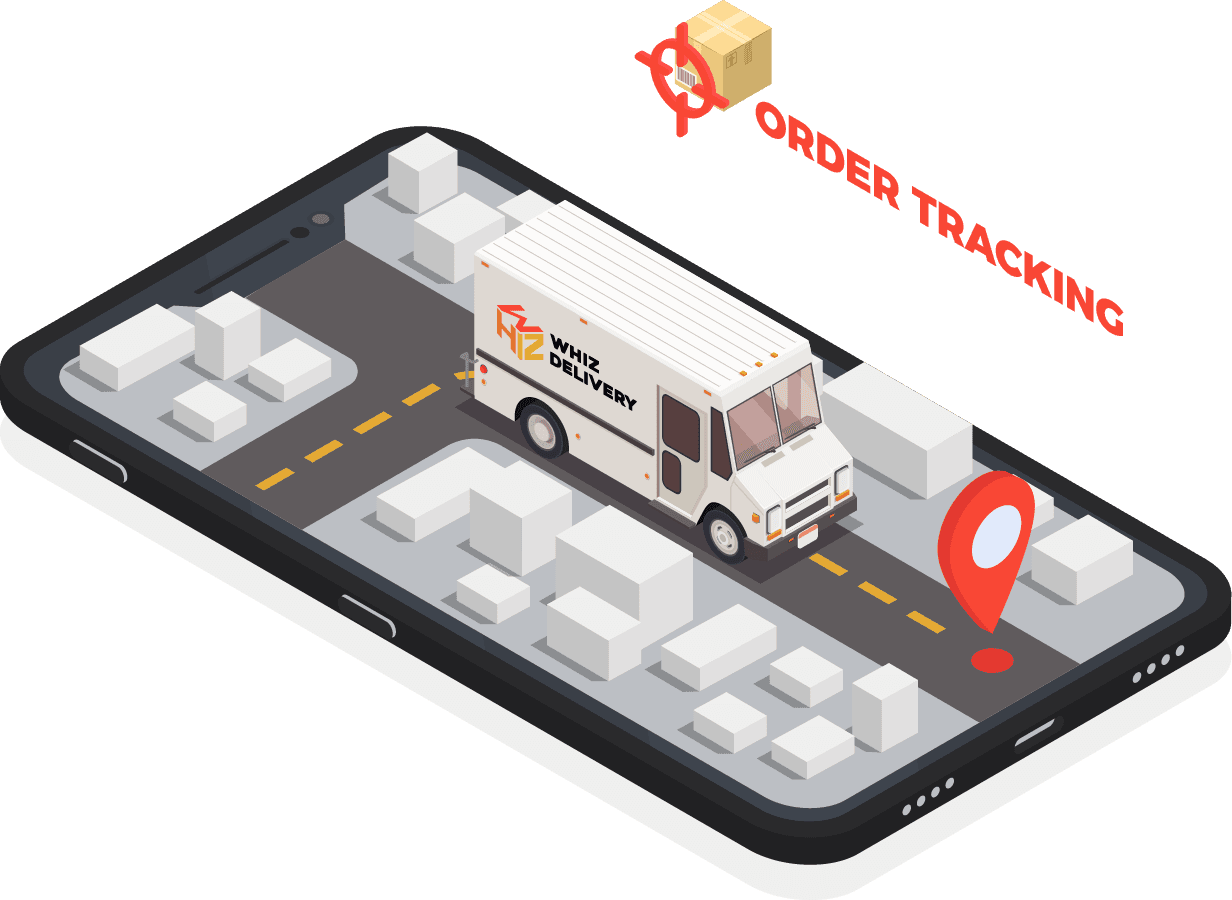 Live order tracking on a phone